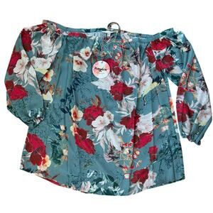 Hayden Los Angeles Off the Shoulder Flower Blouse Size M